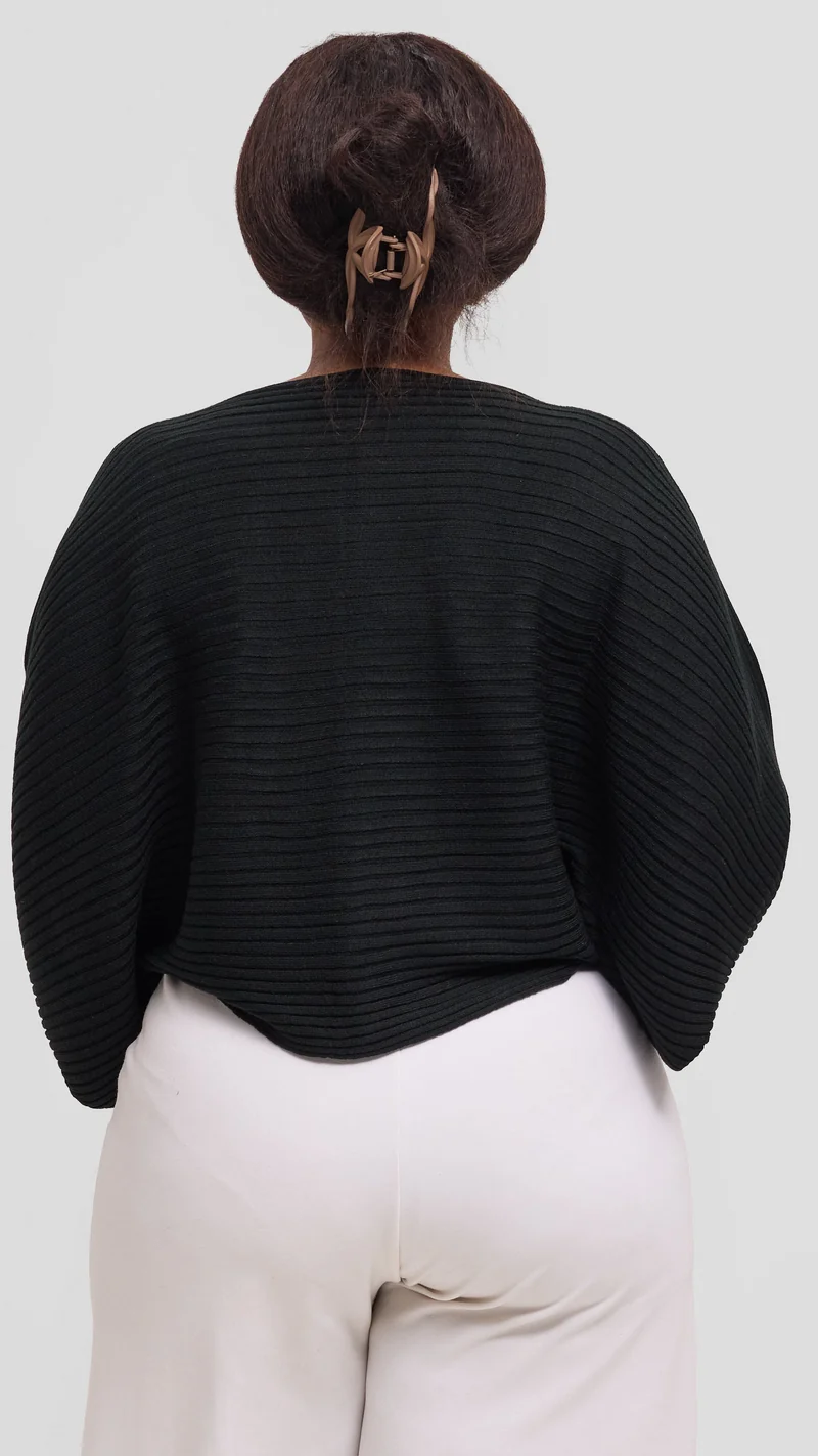 Vivo Balloon Sleeved Sweater - Black