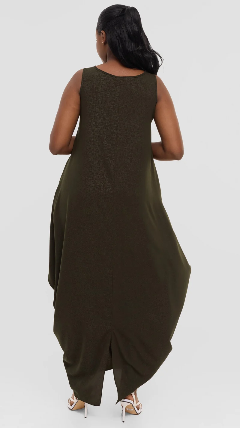 Vivo Seli Maxi Dress in Crepe - Hunters Spiral