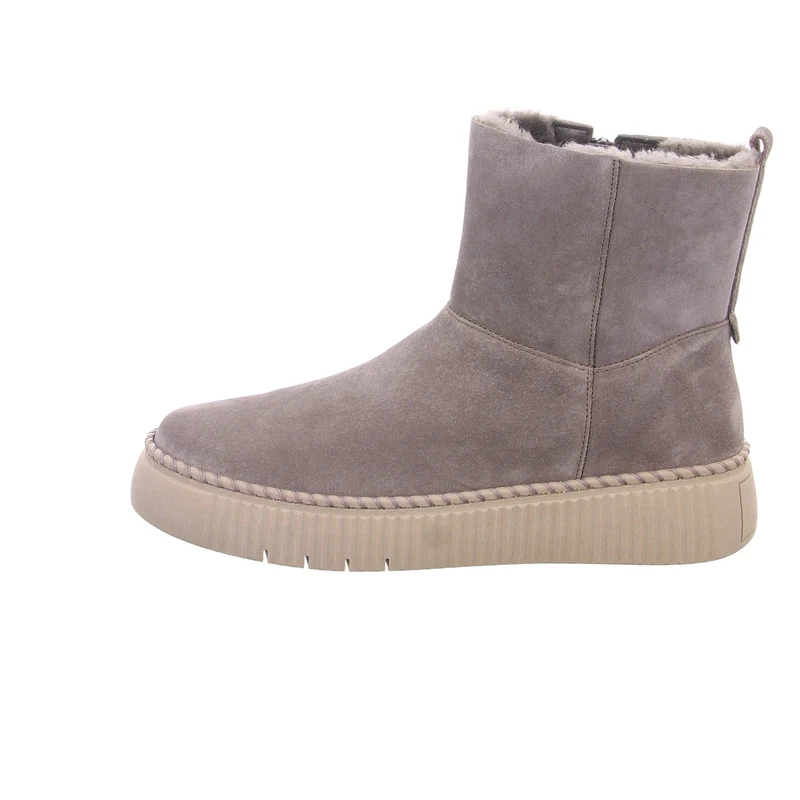 Damen Stiefelette mit Plateausohle in Taupe