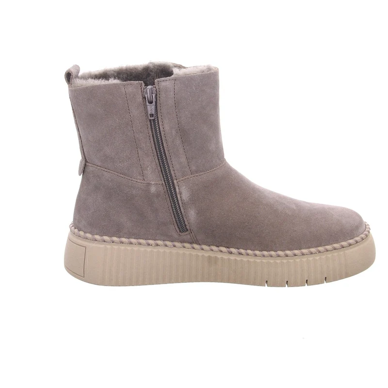 Damen Stiefelette mit Plateausohle in Taupe