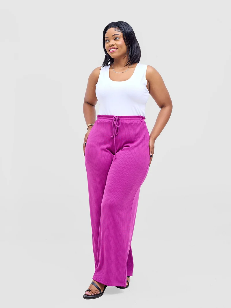 Vivo Rema Drawstring Pants - Magenta