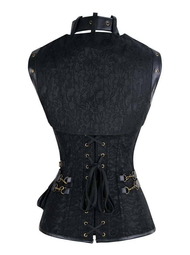Steampunk Gothic Retro Spirale Stahl Knochen Korsett Bustier Top
