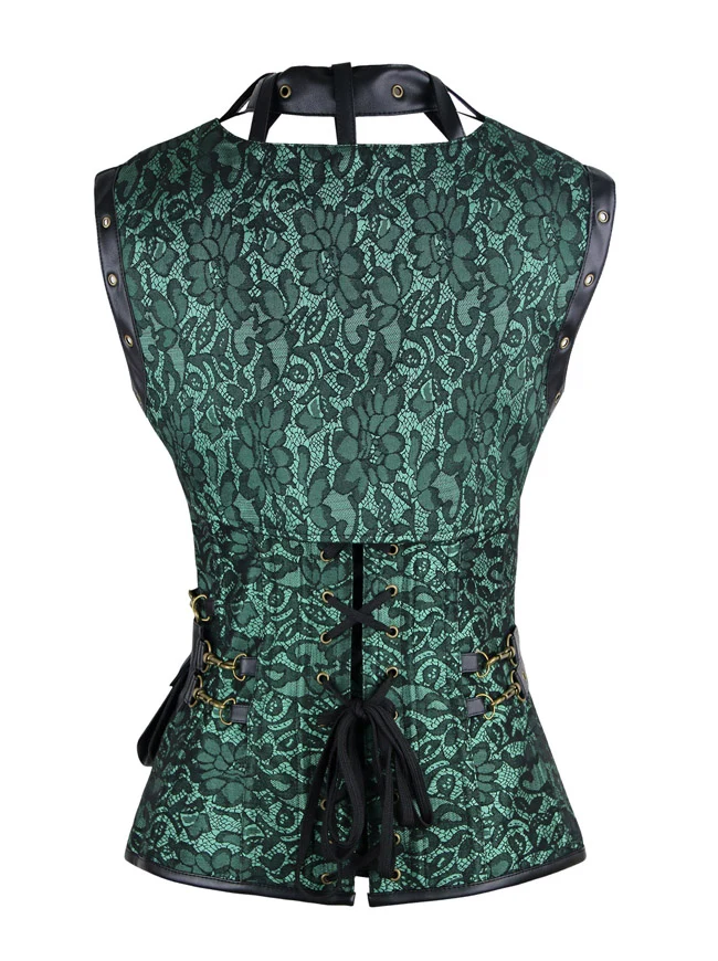 Steampunk Gothic Retro Spirale Stahl Knochen Korsett Bustier Top