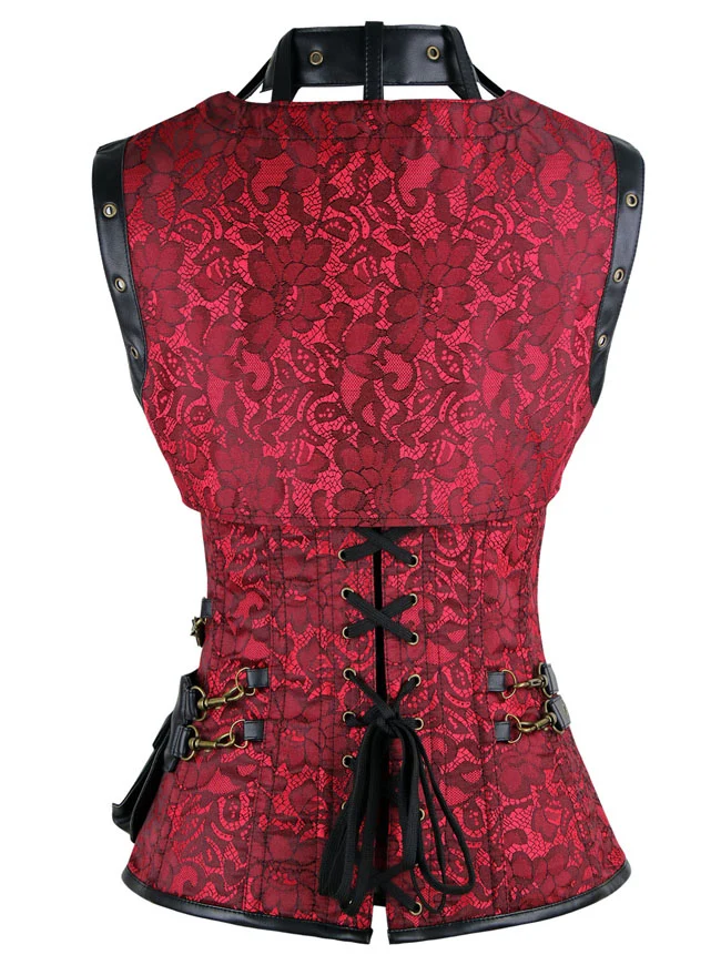 Steampunk Gothic Retro Spirale Stahl Knochen Korsett Bustier Top