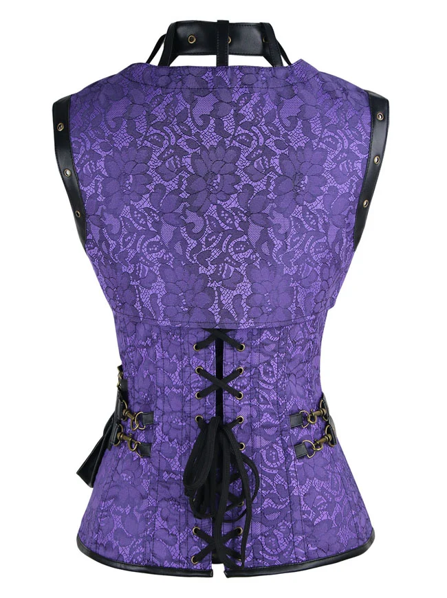 Steampunk Gothic Retro Spirale Stahl Knochen Korsett Bustier Top