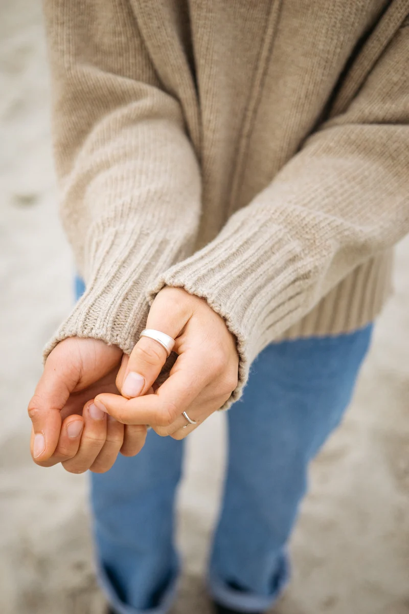 Wollstrick Rollkragenpullover Koli Sand