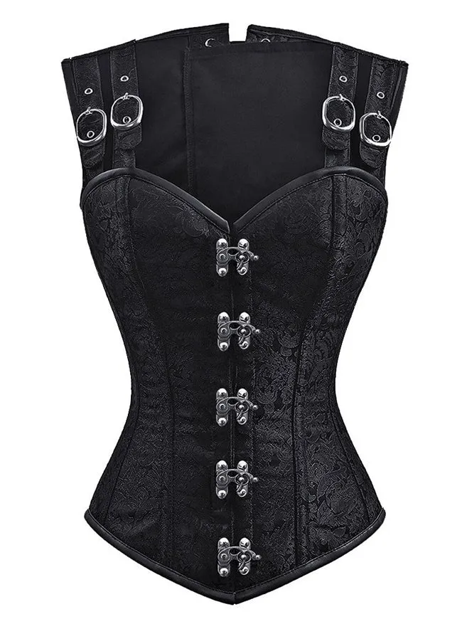 Gotische Steampunk Brocade Steel Boned Waist Cincher Korsett Weste