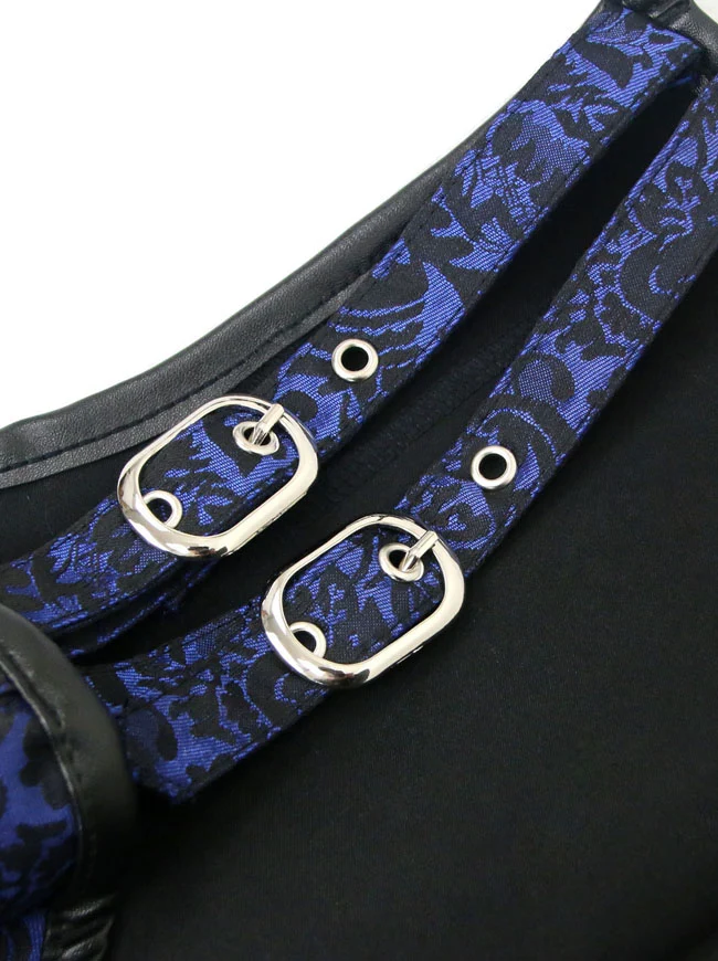 Gotische Steampunk Brocade Steel Boned Waist Cincher Korsett Weste