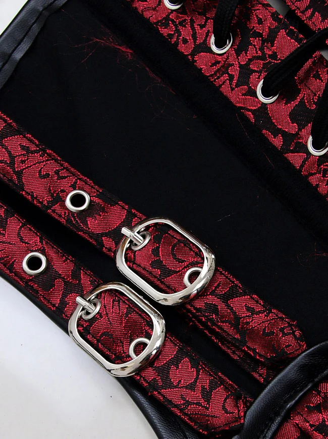 Gotische Steampunk Brocade Steel Boned Waist Cincher Korsett Weste
