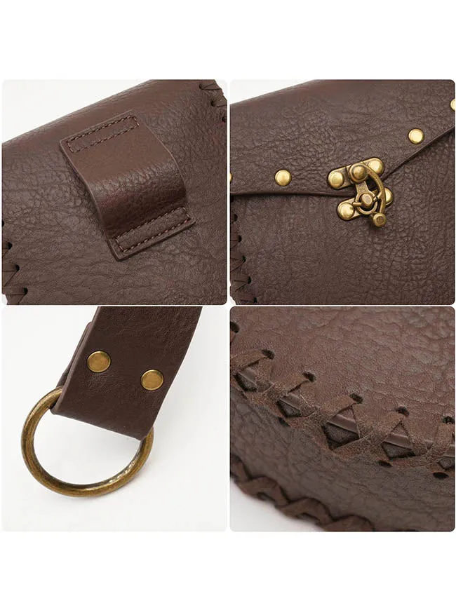 Charmian Unisex Renaissance Mittelalter Funktionsledergürtel mit Hüfttasche