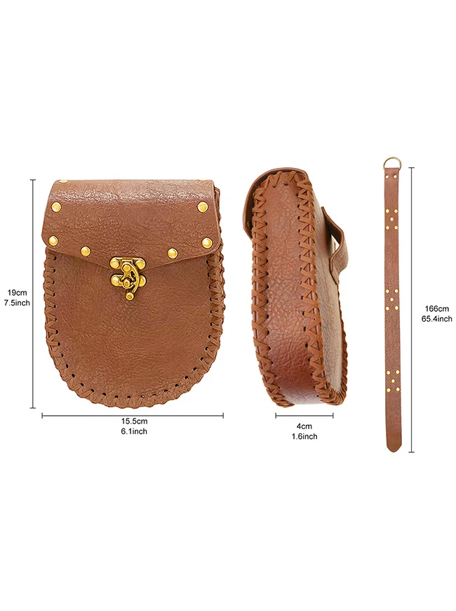 Charmian Unisex Renaissance Mittelalter Funktionsledergürtel mit Hüfttasche