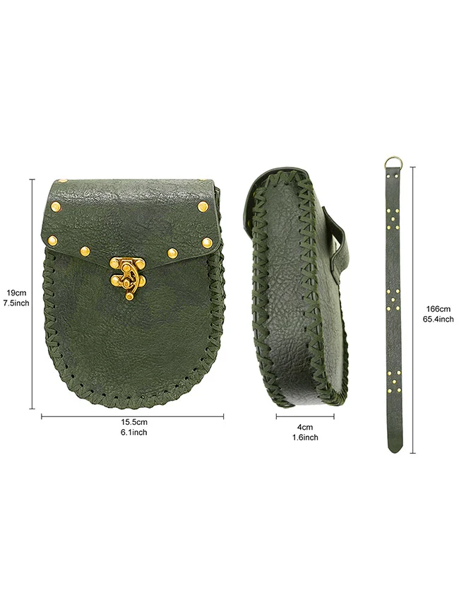 Charmian Unisex Renaissance Mittelalter Funktionsledergürtel mit Hüfttasche