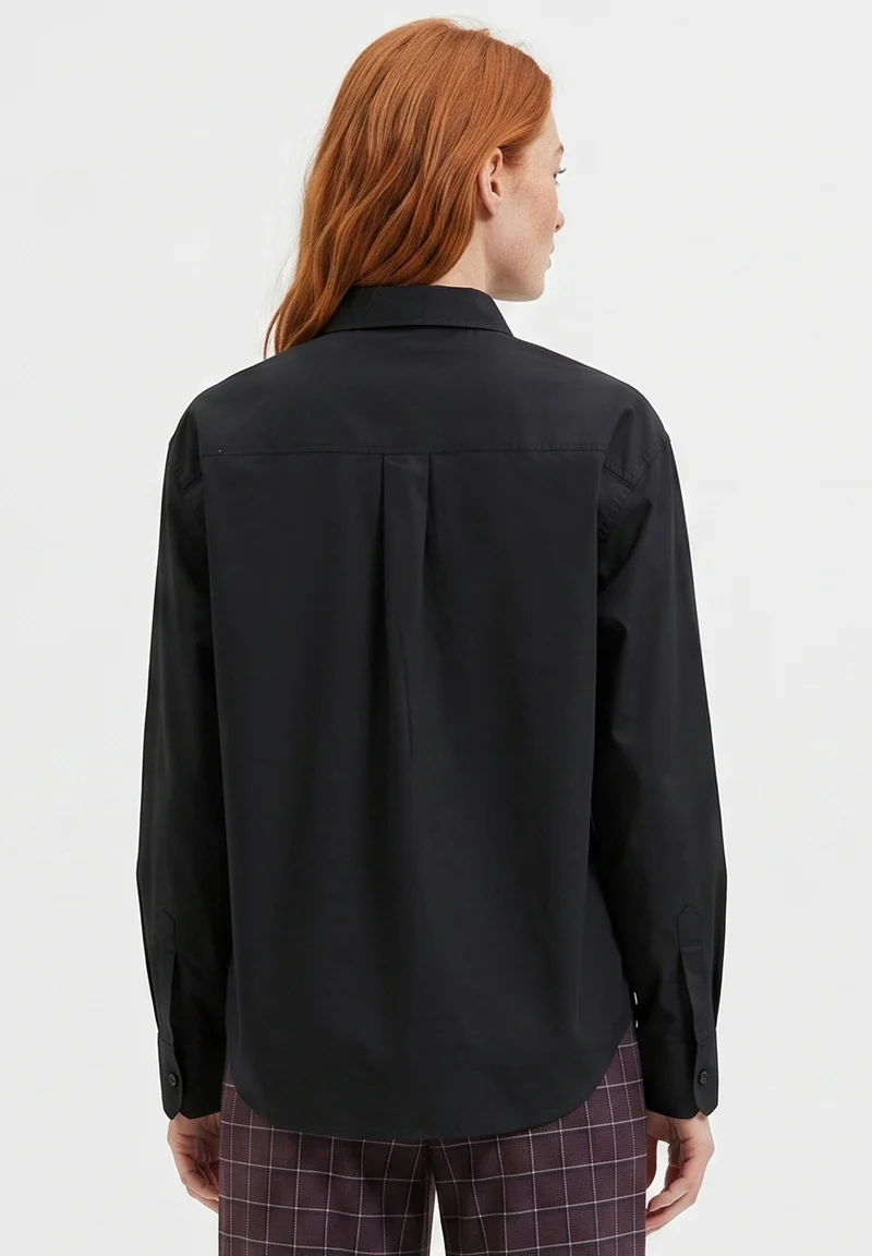 Hemdbluse aus Bio-Baumwolle im Popeline-Gewebe