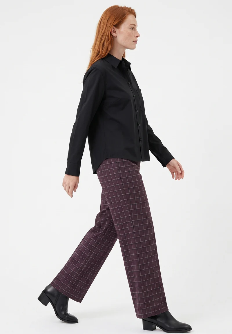 Hemdbluse aus Bio-Baumwolle im Popeline-Gewebe