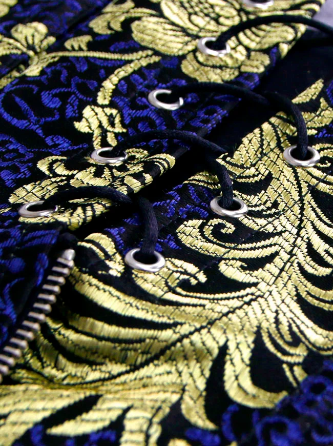 Renaissance Schnürung Vintage Boned Bustier Korsett mit Strumpfbändern