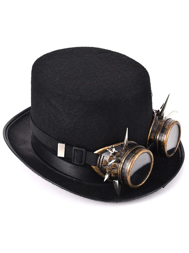 Steampunk Zylinder Schutzbrille Gears Chain Deluxe Kostümzubehör