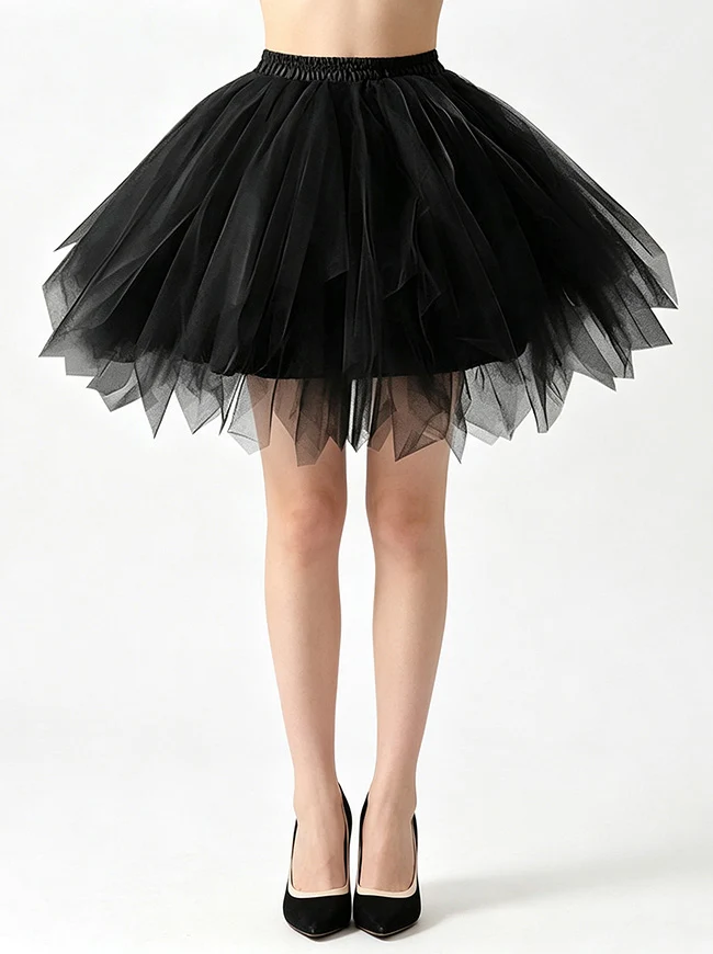 Vintage, wunderschöner, mehrlagiger Ballett-Tutu-Rock aus Mesh für Halloween