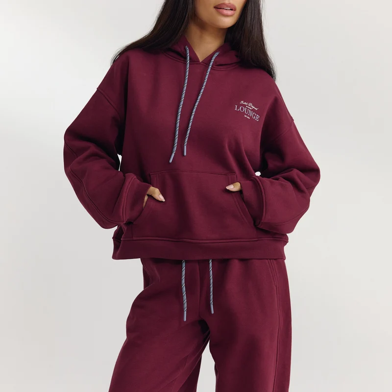 Oversized Hoodie - Kirschlack