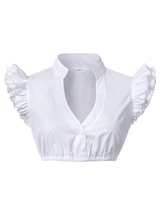 Dirndlblusen-Crop-Tops für bayerische Oktoberfest-Kostüme