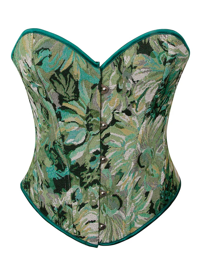 Vintage Daisy Blumendruck Schnürung Überbrust Korsett Bustier Top