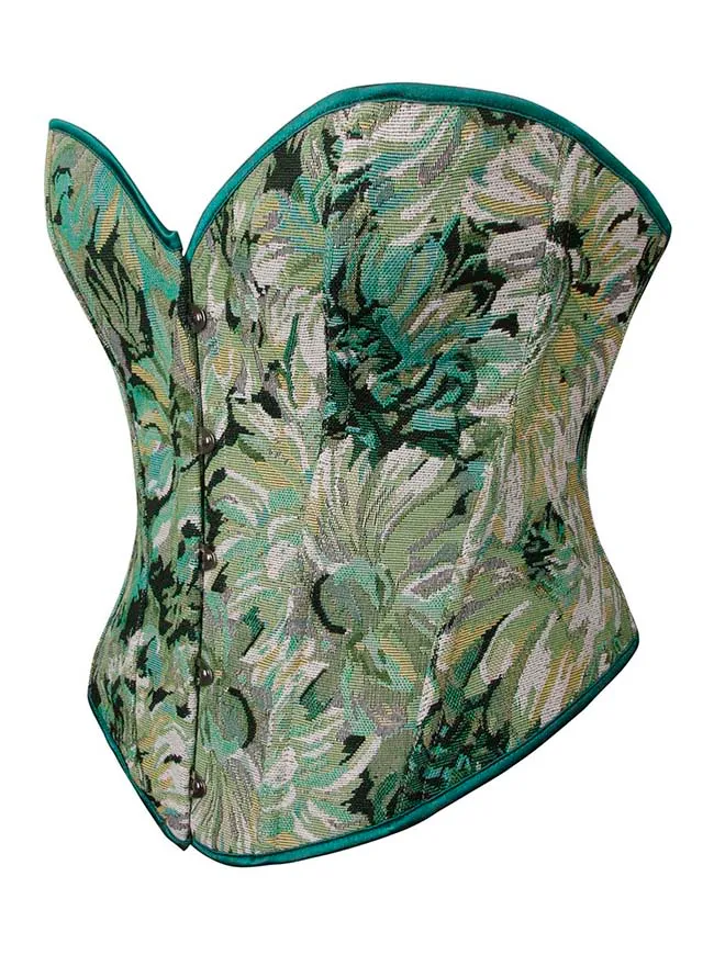 Vintage Daisy Blumendruck Schnürung Überbrust Korsett Bustier Top