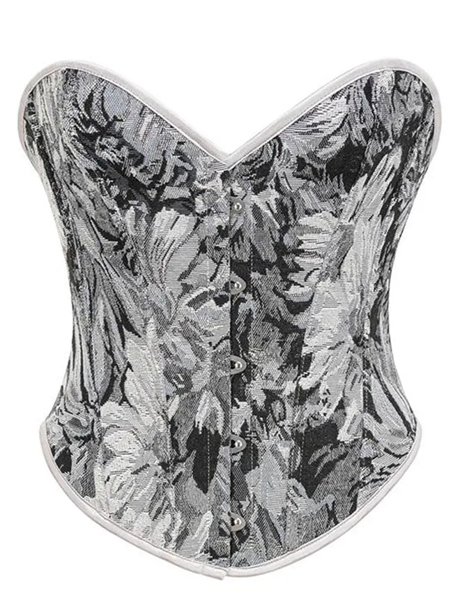 Vintage Daisy Blumendruck Schnürung Überbrust Korsett Bustier Top