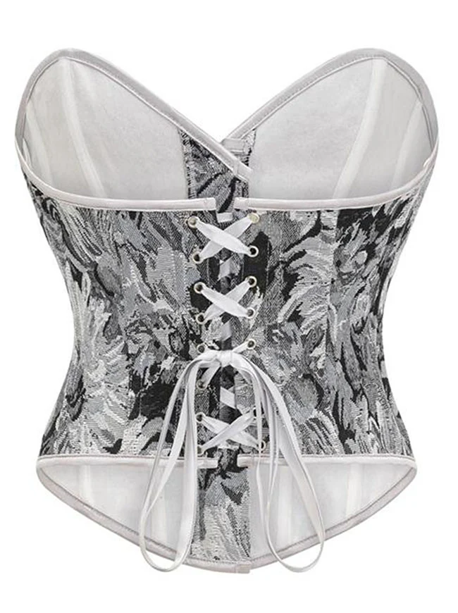 Vintage Daisy Blumendruck Schnürung Überbrust Korsett Bustier Top