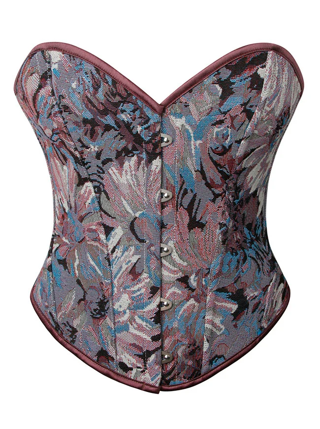 Vintage Daisy Blumendruck Schnürung Überbrust Korsett Bustier Top
