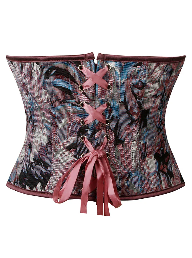 Vintage Daisy Blumendruck Schnürung Überbrust Korsett Bustier Top