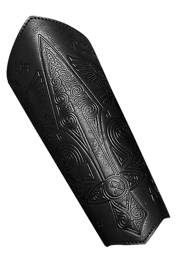 Charmian Mittelalter Lederhandschuh Armband Handgelenk Rüstung Wikinger Vambrace Bogenschießen Armschienen