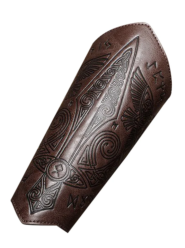 Charmian Mittelalter Lederhandschuh Armband Handgelenk Rüstung Wikinger Vambrace Bogenschießen Armschienen
