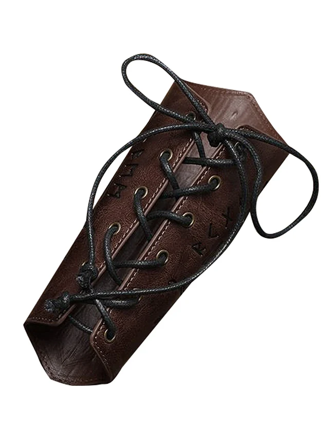 Charmian Mittelalter Lederhandschuh Armband Handgelenk Rüstung Wikinger Vambrace Bogenschießen Armschienen