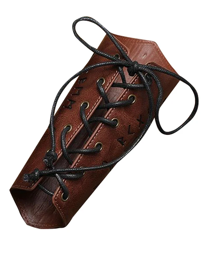 Charmian Mittelalter Lederhandschuh Armband Handgelenk Rüstung Wikinger Vambrace Bogenschießen Armschienen