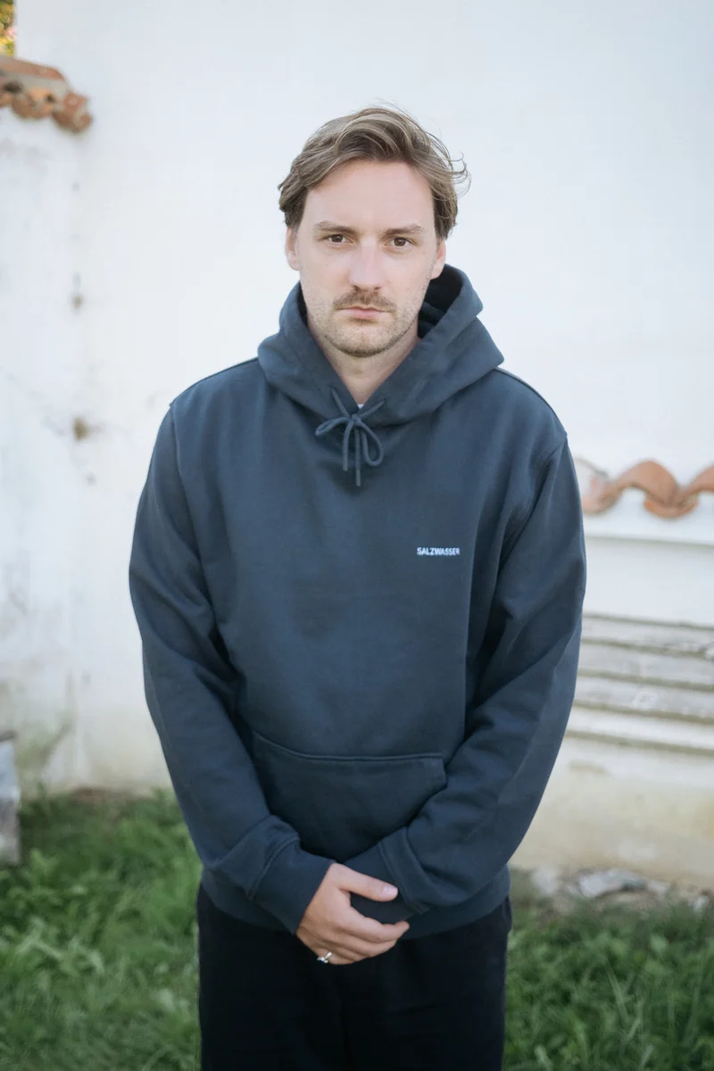 Hoodie Kap Graublau