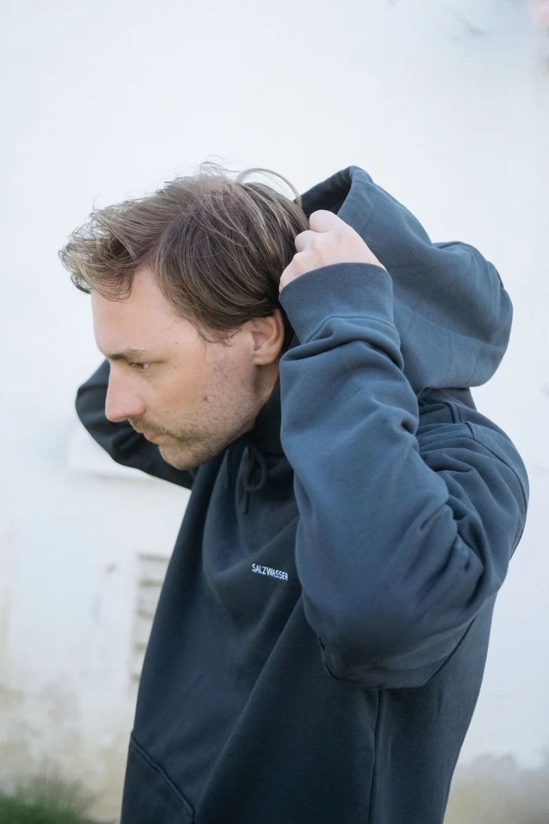 Hoodie Kap Graublau