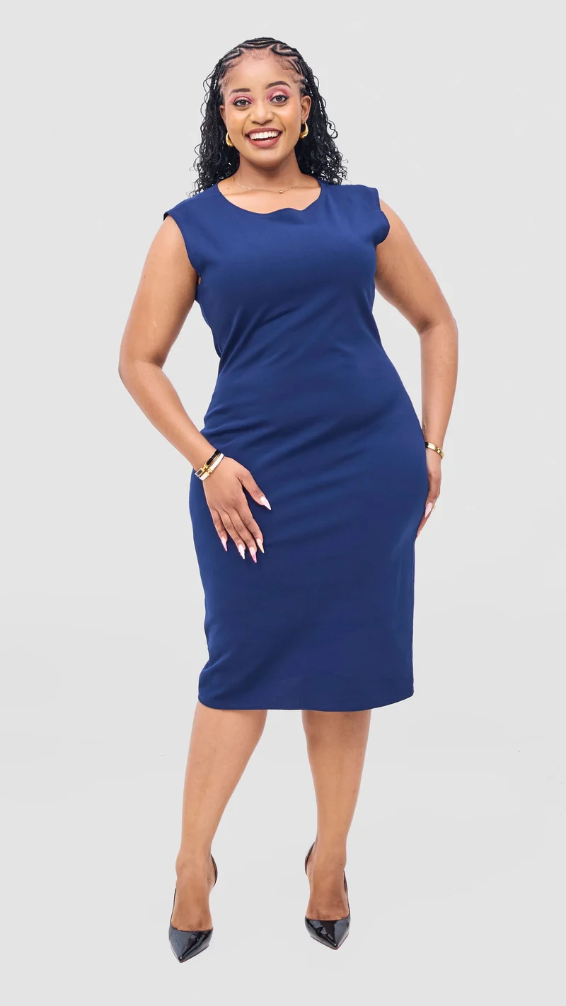 Lizola Adalee Bodycon Dress - Navy Blue
