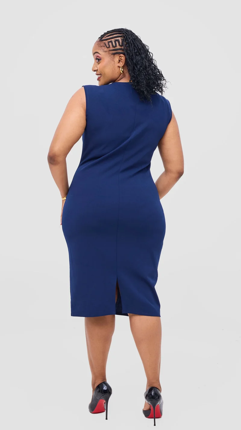 Lizola Adalee Bodycon Dress - Navy Blue