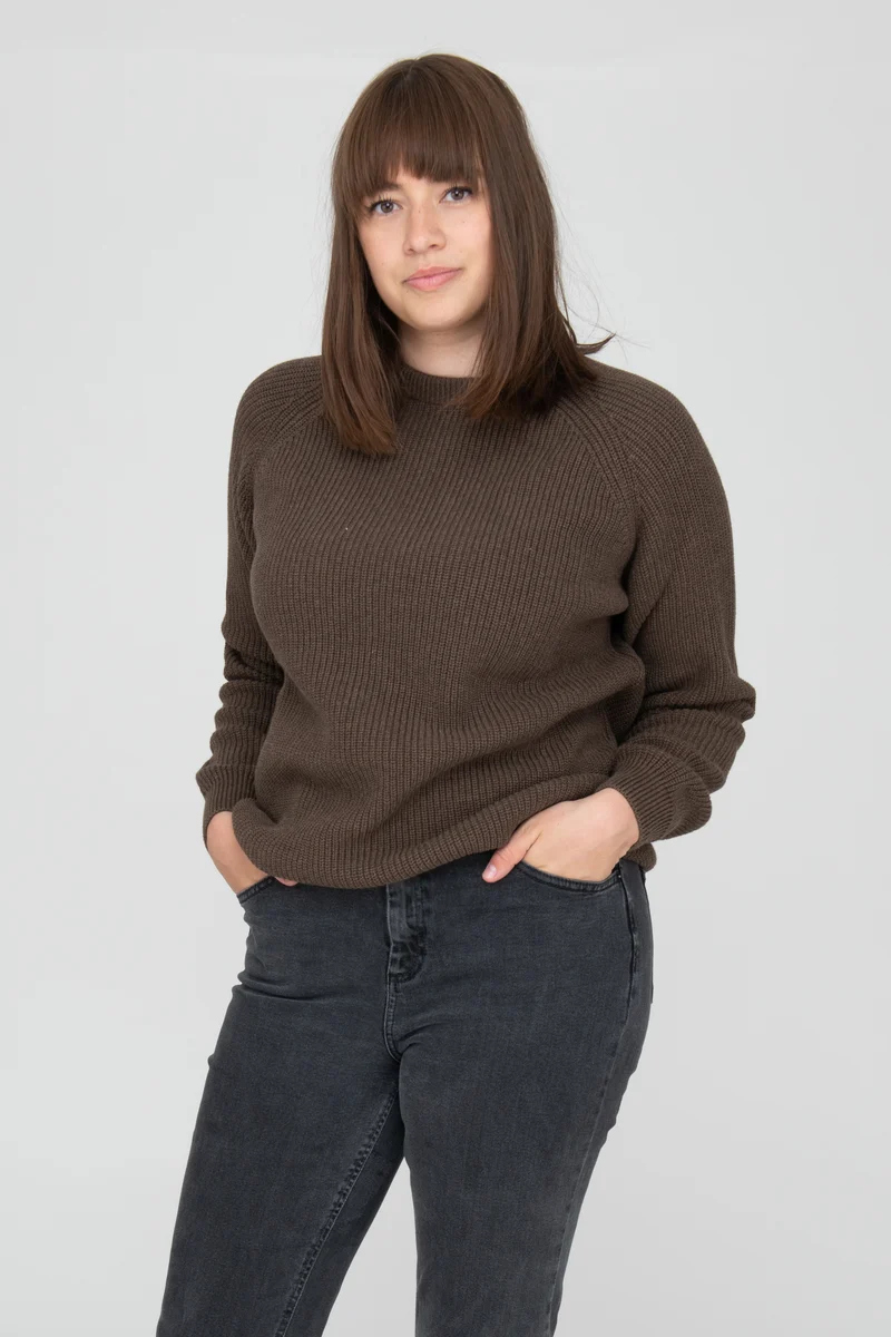 Strickpullover Rago Braun meliert