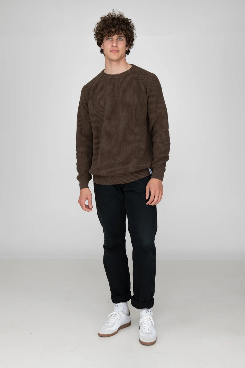 Strickpullover Rago Braun meliert