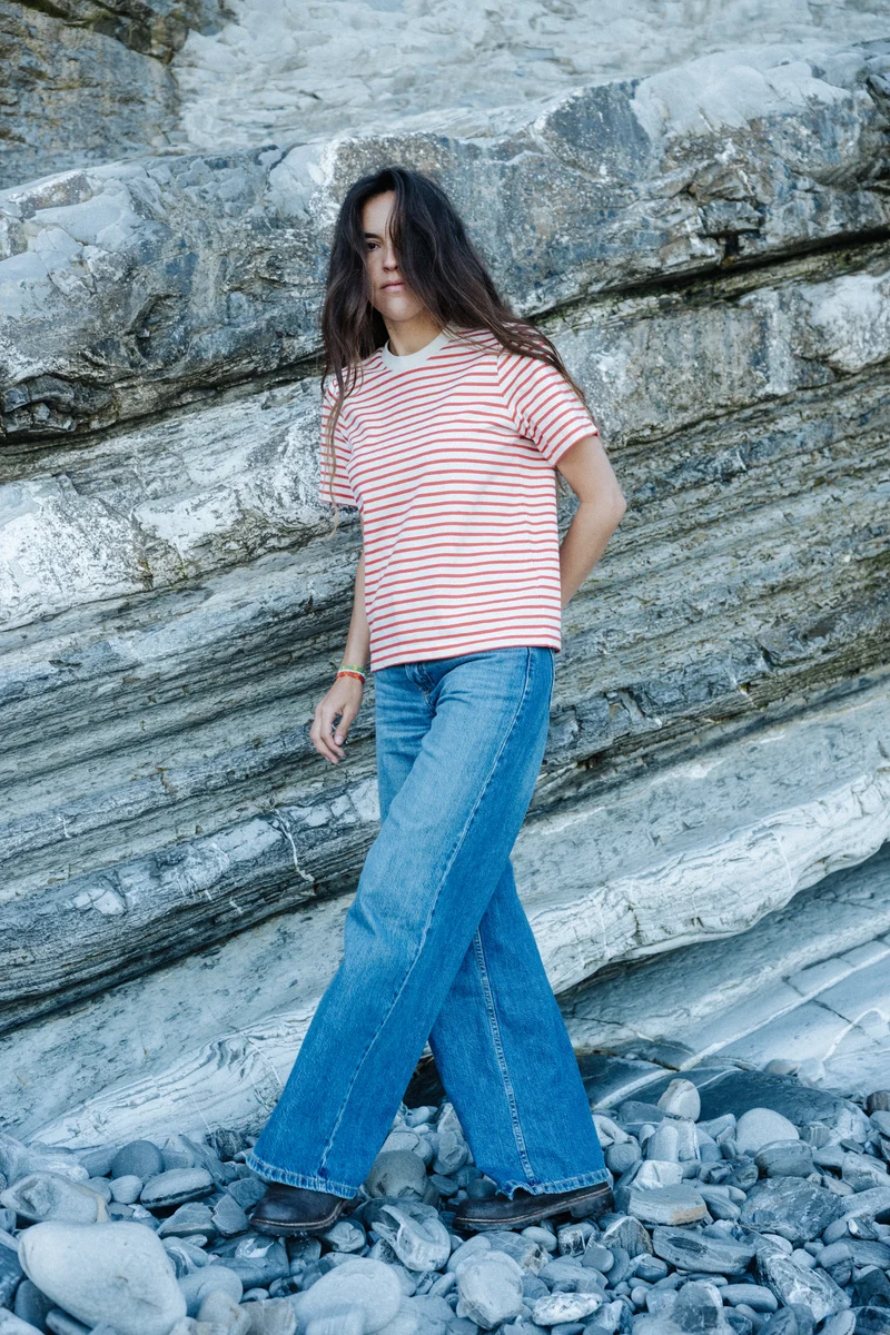 Heavy T-Shirt Jonna Red-Striped