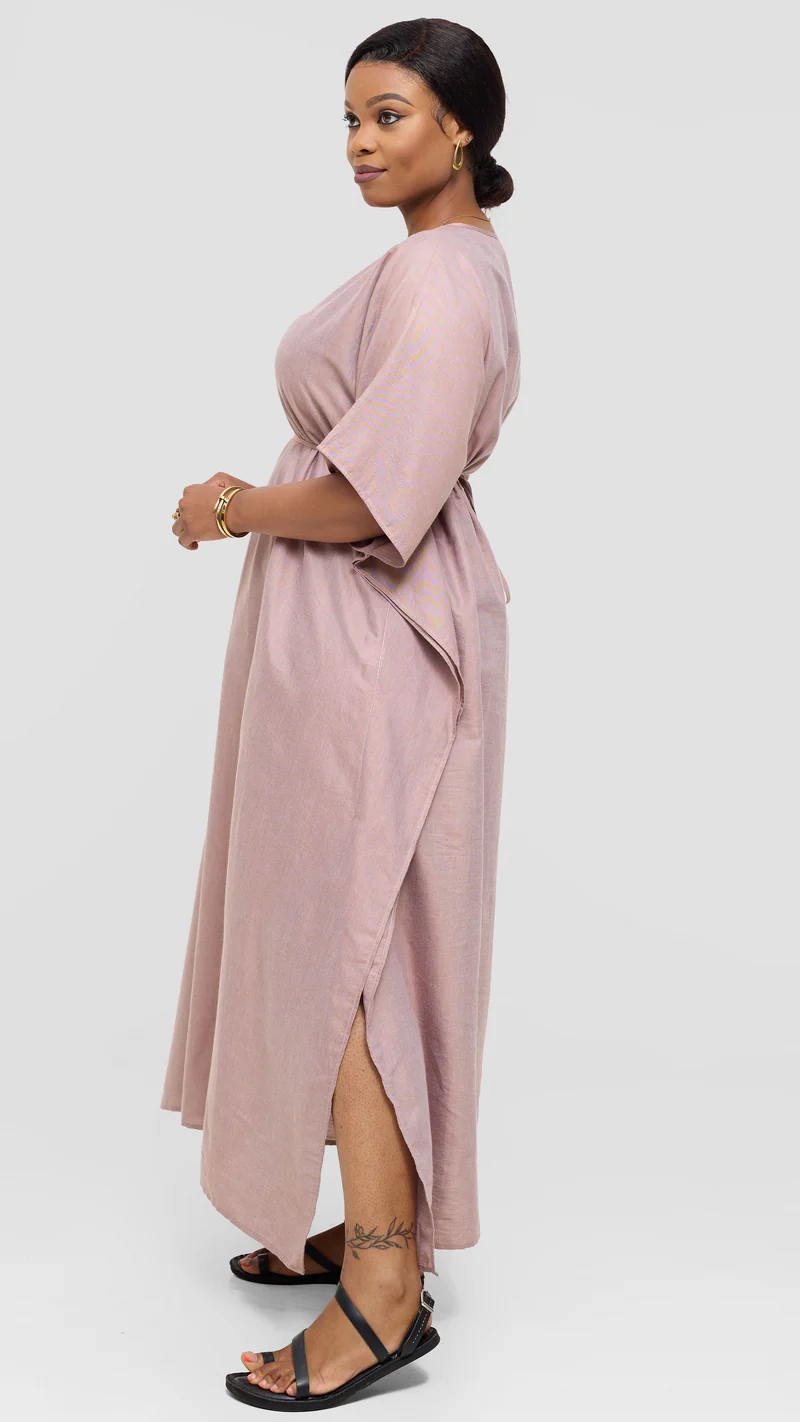 Safari by Vivo Wide Kaftan in Cotton - Taupe