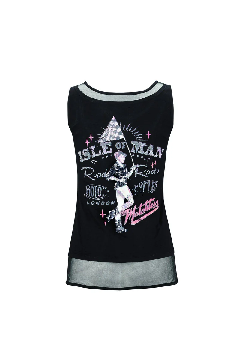 CINDY PIN UP PRINT TOP LADY