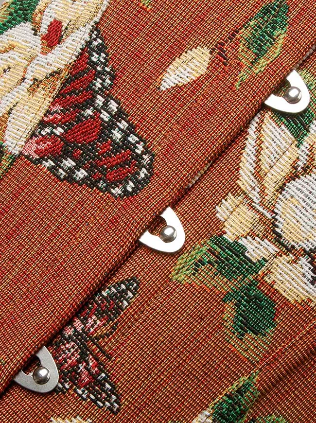 Charmian Damen Renaissance Vintage Schmetterling Blumen Überbrustkorsett Bustier Top