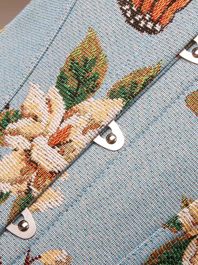 Charmian Damen Renaissance Vintage Schmetterling Blumen Überbrustkorsett Bustier Top