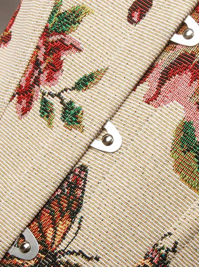 Charmian Damen Renaissance Vintage Schmetterling Blumen Überbrustkorsett Bustier Top