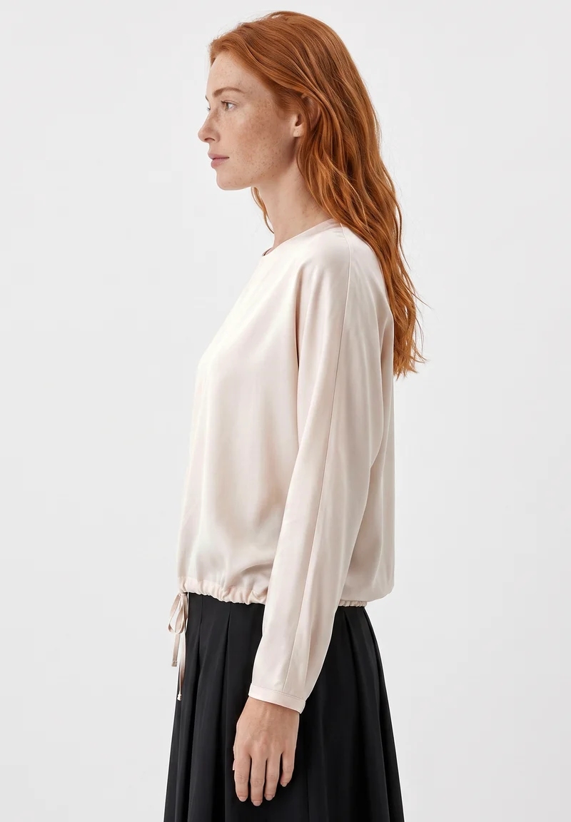 Bluse aus Viskose im Satin-Gewebe
