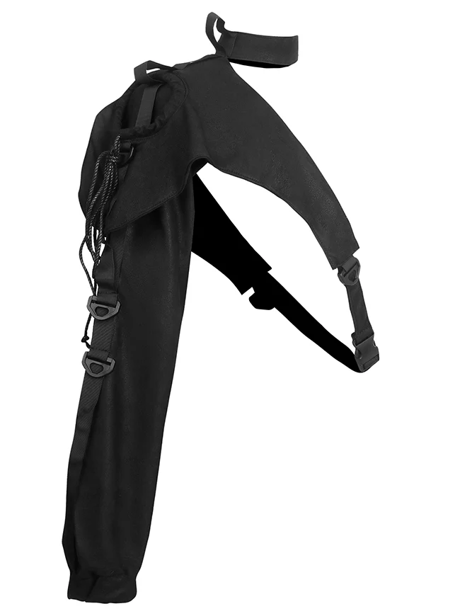 Charmian Unisex Steampunk Gothic Pauldron Schulterpanzer mit langen Ärmeln Schwarz