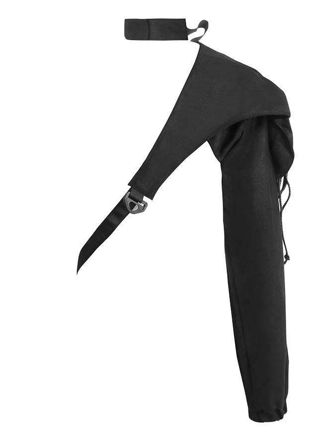 Charmian Unisex Steampunk Gothic Pauldron Schulterpanzer mit langen Ärmeln Schwarz