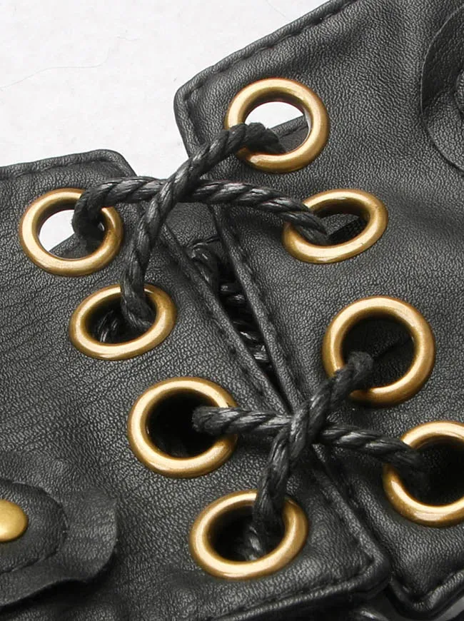 Charmian Damen Steampunk Gothic Wikinger Leder Taillengürtel Tasche Beintasche Accessoire