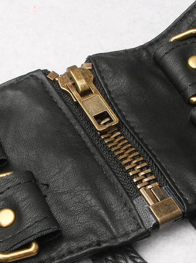 Charmian Damen Steampunk Gothic Wikinger Leder Taillengürtel Tasche Beintasche Accessoire